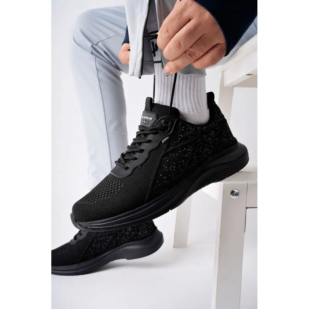 Siyah ERKEK TRİKO SNEAKER AYAKKABI